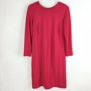 Ann Taylor Dress Long Sleeve Zipper Back Pink